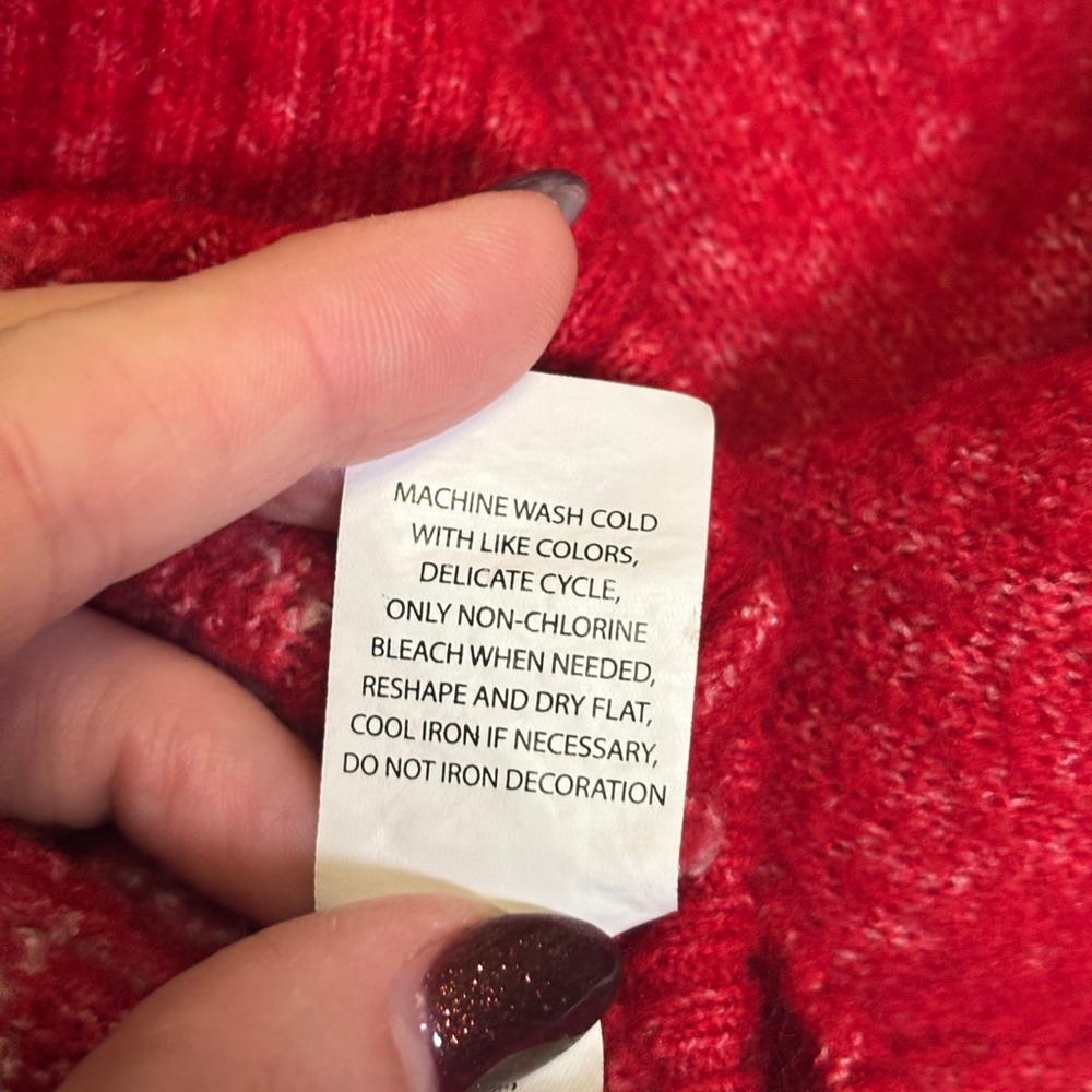 Festive Red Candy Cane Women's Sweater - Picture 9 of 12